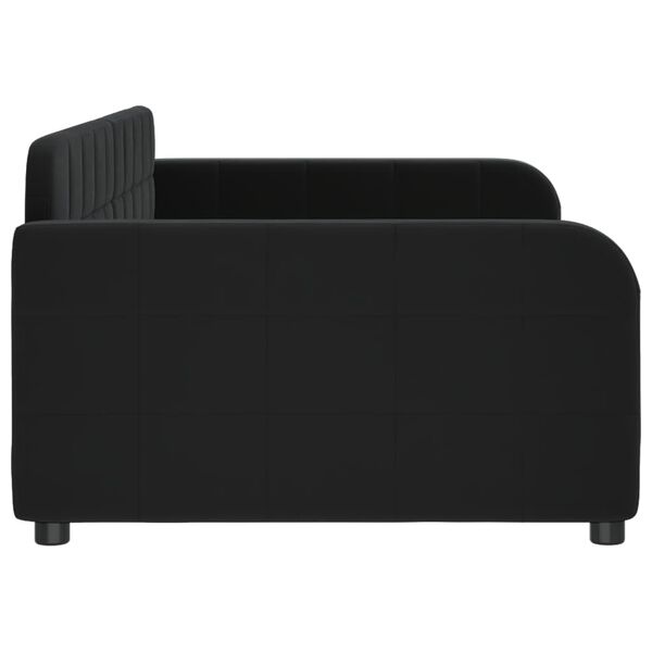 vidaXL Sofa, juodos spalvos, 100x200cm, aksomas