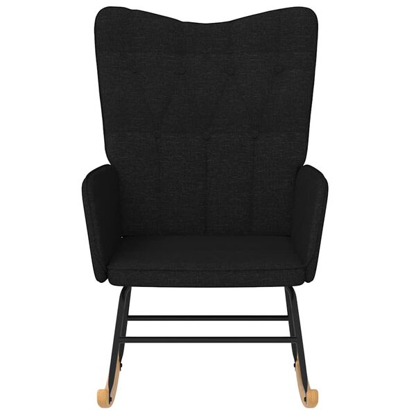 vidaXL Supama kėdė, juodos spalvos, audinys