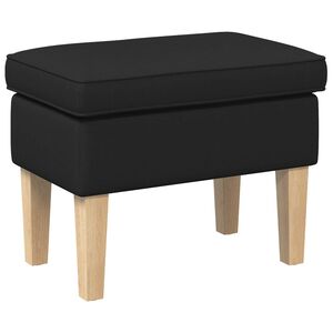 vidaXL Pėdų staliukas Juoda 55 x 35 x 41 cm Audinys