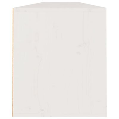 vidaXL Sieninės spintelės, 2vnt., baltos, 100x30x35cm, pušies masyvas