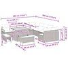 vidaXL Sodo Sofų Rinkinys su pagalve 13 pcs Smėlio Poli ratanas
