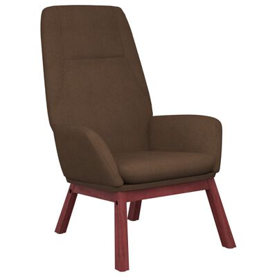 vidaXL Poilsio kėdė, rudos spalvos, audinys