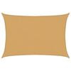 vidaXL Burė nuo saulės, smėlio, 4x6m, HDPE, 160g/m&sup2;, stačiakampė
