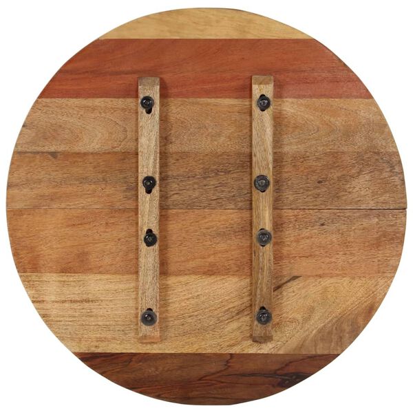 vidaXL Stalviršis, 60cm, medienos masyvas, 15-16mm, apskritas