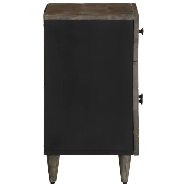 vidaXL naktinė spintelė &scaron;viesiai pilka 50x33x60 cm medžio masyvo mango