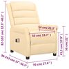 vidaXL Elektrinis masažinis krėslas, kreminės spalvos, dirbtinė oda