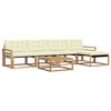 vidaXL Lauko sofos komplektas 6 pcs Balta ir kreminė 79 x 79 x 37 cm