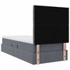 vidaXL Lova su daiktų laikymo vieta ir LED Tamsiai pilka 90 x 200 cm
