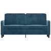 vidaXL Dvivietė sofa, mėlynos spalvos, 140cm, aksomas