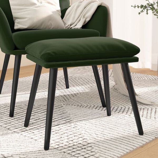 vidaXL Pakoja, tamsiai žalios spalvos, 45x29,5x35cm, aksomas