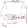 vidaXL Vaikiškos lovos rėmas, baltas, 70x140cm, pušies masyvas