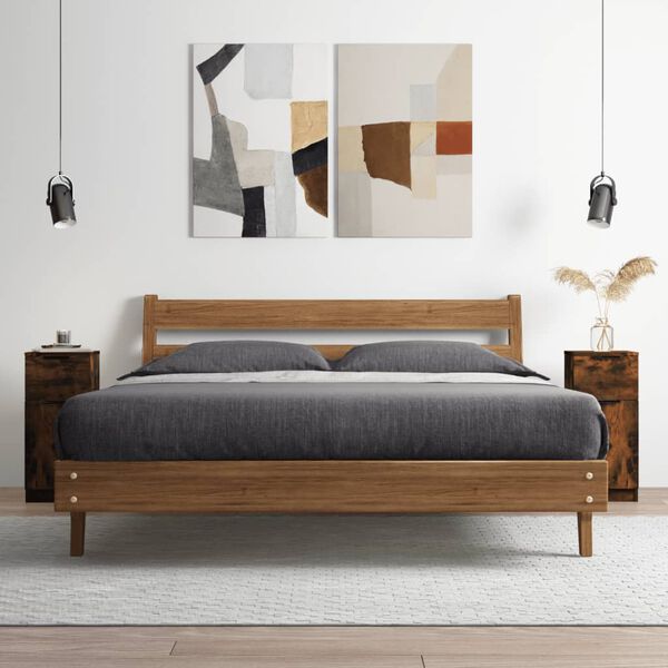 vidaXL Šoninė spintelė, dūminio ąžuolo, 30x30x70cm, apdirbta mediena