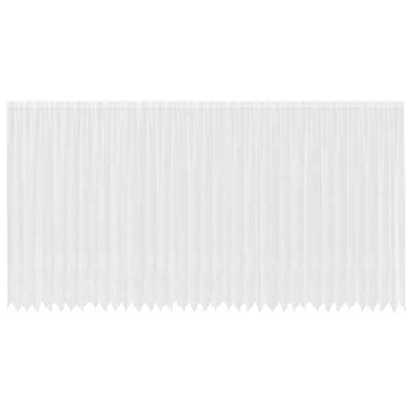 vidaXL Nėrinių Užuolaida Gėlių Balta 300 x 900 cm Poliesteris