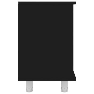 vidaXL Vonios kambario spintelė, juodos spalvos, 60x32x53,5cm, MDP
