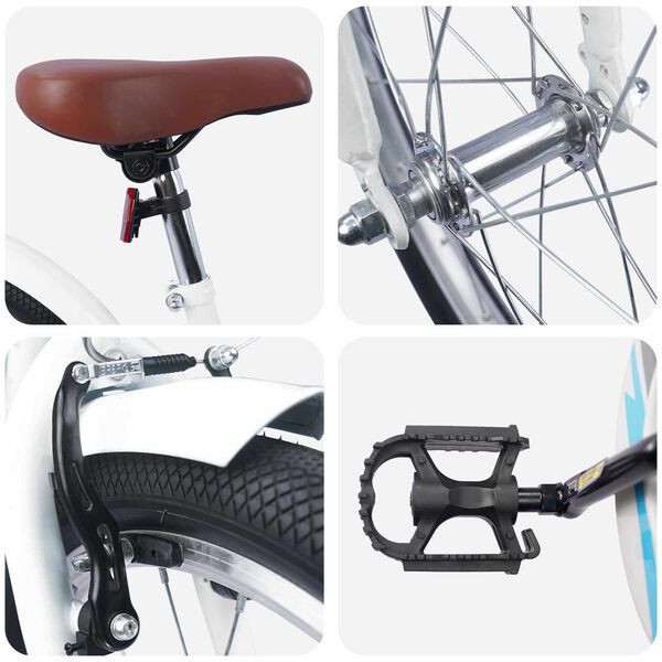 vidaXL Vaikų Dviratis 18 Colių skirta 5-7 metų vaikams Balta