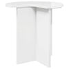 vidaXL &Scaron;oninis stalas Itin blizgi balta &Oslash; 39 x 38 cm Apdirbta mediena