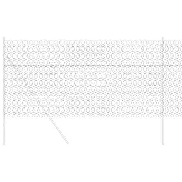 vidaXL Heksagoninė tvora Pilka 0.4 x 10 m Plienas