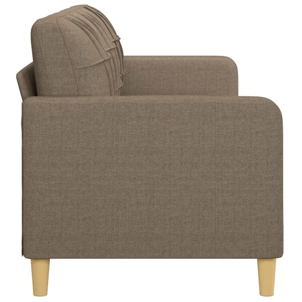 vidaXL Trivietė sofa, taupe spalvos, 180cm, audinys