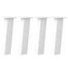 vidaXL Kavos staliuko kojelės, 4 vnt., baltos, 42 cm, plienas