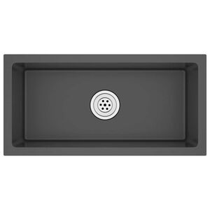 vidaXL Virtuvės plautuvė, juoda, rankų darbo, nerūdijantis plienas