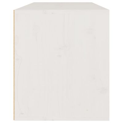 vidaXL Sieninė spintelė, balta, 80x30x35cm, pušies masyvas