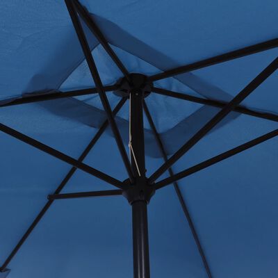 vidaXL Lauko skėtis su metaliniu stulpu, mėlynos spalvos, 300x200cm