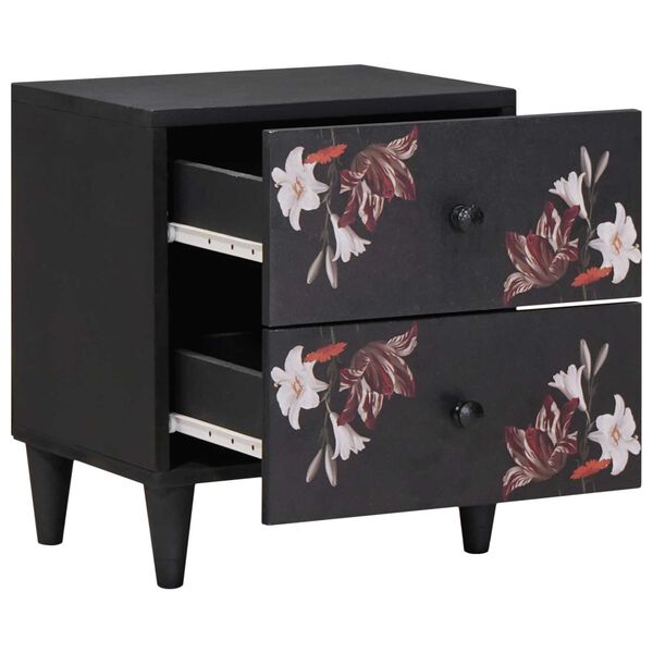 vidaXL Naktinis staliukas su stalčių 2 pcs Ruda 40 x 33,5 x 46 cm