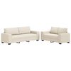 vidaXL Sofa 2 pcs Smėlio Lino mišinio audinys