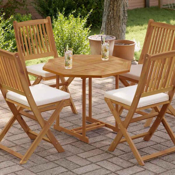 vidaXL Stalvir&scaron;is, 80x80x2,5cm, tikmedžio masyvas, a&scaron;tuonkampis