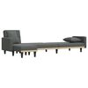 vidaXL L formos sofa-lova, tamsiai pilka, 275x140x70cm, audinys