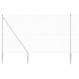 vidaXL Suvirintas vielinis tvoras su smailiais galais 25 x 1,5 m