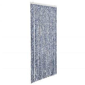 vidaXL Užuolaida nuo vabzdžių, balta ir sidabrinė, 100x220 cm, &scaron;enilis