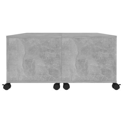 vidaXL Kavos staliukas, betono pilkos spalvos, 75x75x38cm, MDP