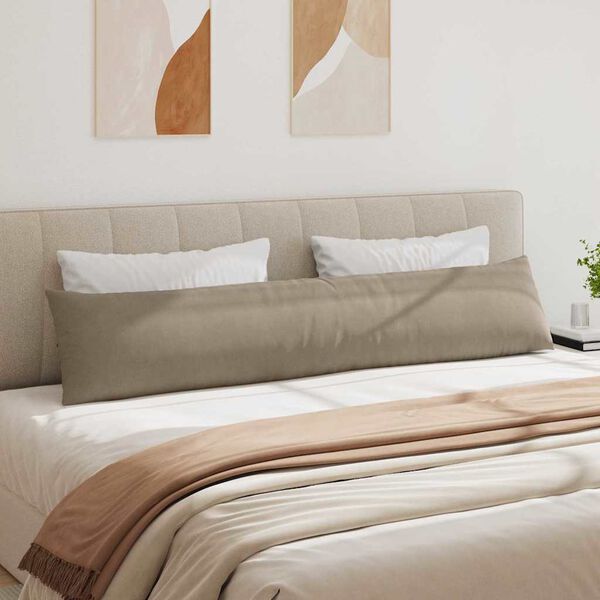 vidaXL Sofa Pagalvės 2 pcs Taupe 200 x 40 cm audinys