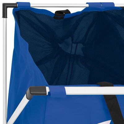 vidaXL 2 skyrių skalbinių rūšiavimo krepšys, mėlynos spalvos