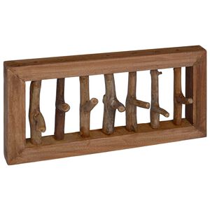 vidaXL Paltų Kabliukas Natūrali 50 x 10 x 25 cm Kietas mahonio mediena
