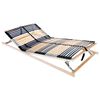 vidaXL Lamelinis lovos pagrindas Ruda 140 x 190 cm Kietas bukas medis