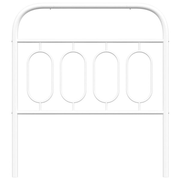 vidaXL Metalinis pakaitinis galvūgalis, baltos spalvos, 80cm