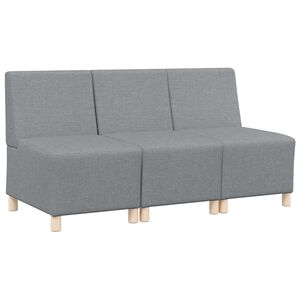 vidaXL Modulinis sofa vienetas be rankų 3 pcs &Scaron;viesiai pilka