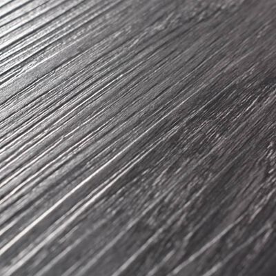 vidaXL Grindų plokštės, juodos, PVC, 4,46m², 3mm, nelipnios