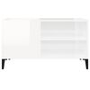 vidaXL Vinilinių plok&scaron;telių spintelė, balta, 84,5x38x48cm, mediena