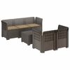 vidaXL 5-vietė sodo sofa su pagalvėlėmis Rataninio i&scaron;vaizdos PP