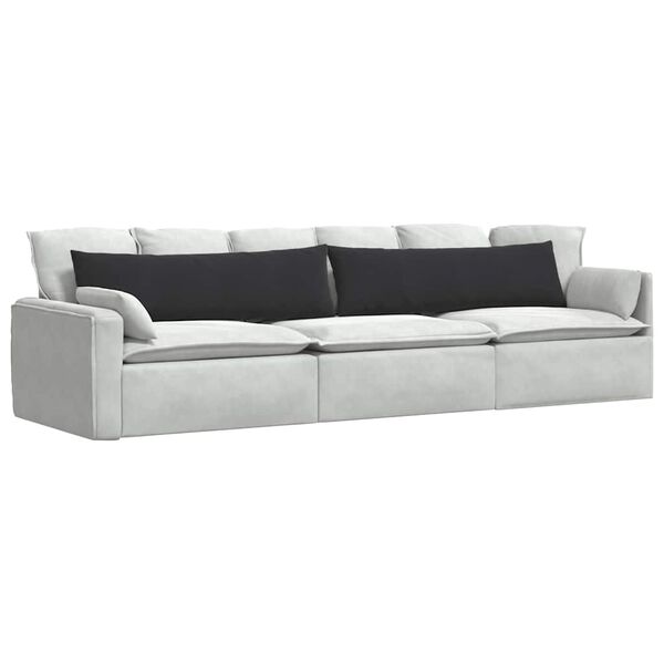 vidaXL Sofa Pagalvės 2 pcs Juoda 145 x 40 cm Kordūrinis audinys