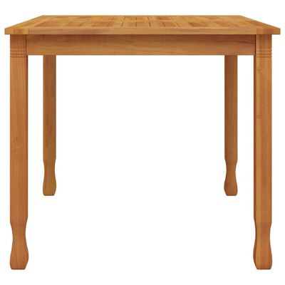 vidaXL Sodo valgomojo stalas, 85x85x75cm, tikmedžio medienos masyvas