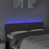 vidaXL Galvūgalis su LED, taupe spalvos, 144x5x78/88cm, audinys