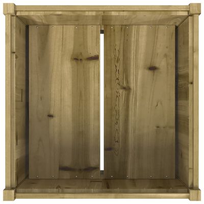vidaXL Sodo lovelis, 70x70x70cm, impregnuota pušies mediena