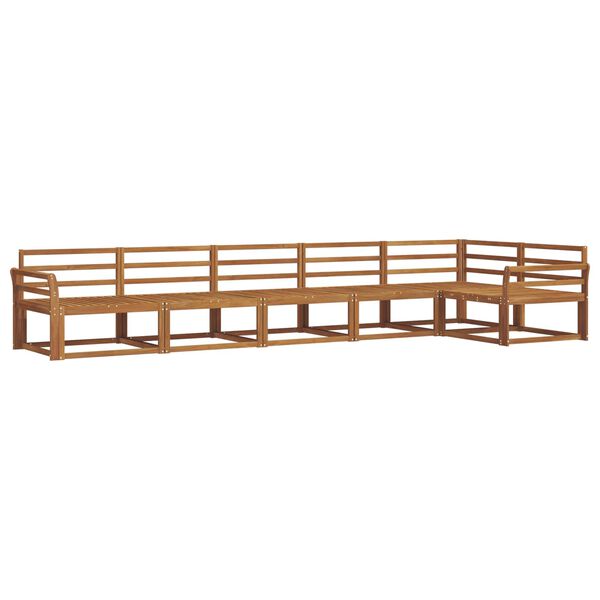 vidaXL Lauko sofos komplektas 6 pcs Natūrali Kietos akacijos mediena