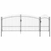 vidaXL Sodo vartai WOERDEN 175 x 500 cm Plienas Pilka Užrakintas