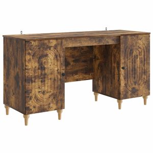 vidaXL Stalas Dūminio ąžuolo 142,5 x 50 x 75 cm Apdirbta mediena
