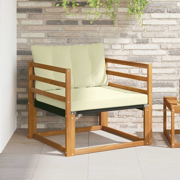 vidaXL Lauko sofos komplektas Kietasis akacijos medis ir Textilene